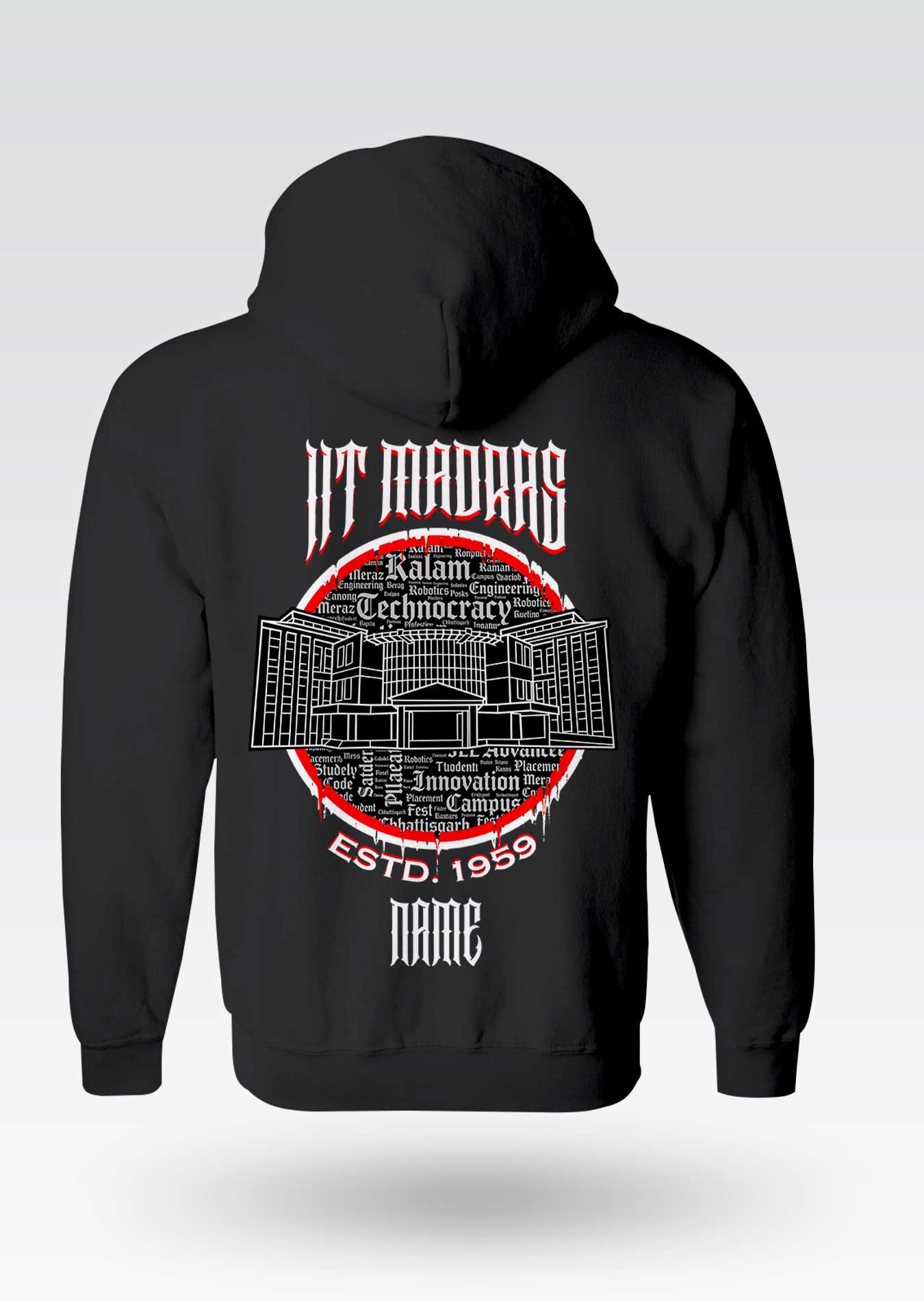 IIT Madras Legacy Armour Zipper Jacket (Print Your Name) – 320GSM
