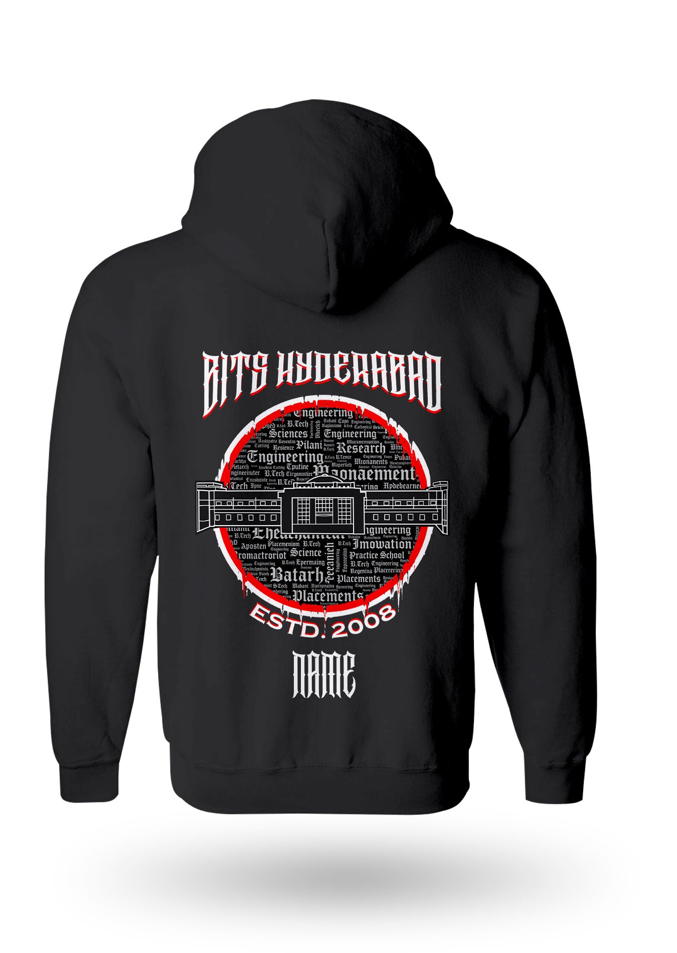 BITS Hyderabad Legacy Armour Zipper Jacket (Print Your Name) – 320GSM