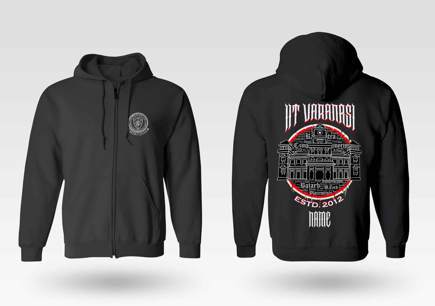 IIT (BHU) Varanasi Legacy Armour Zipper Jacket (Print Your Name) – 320GSM