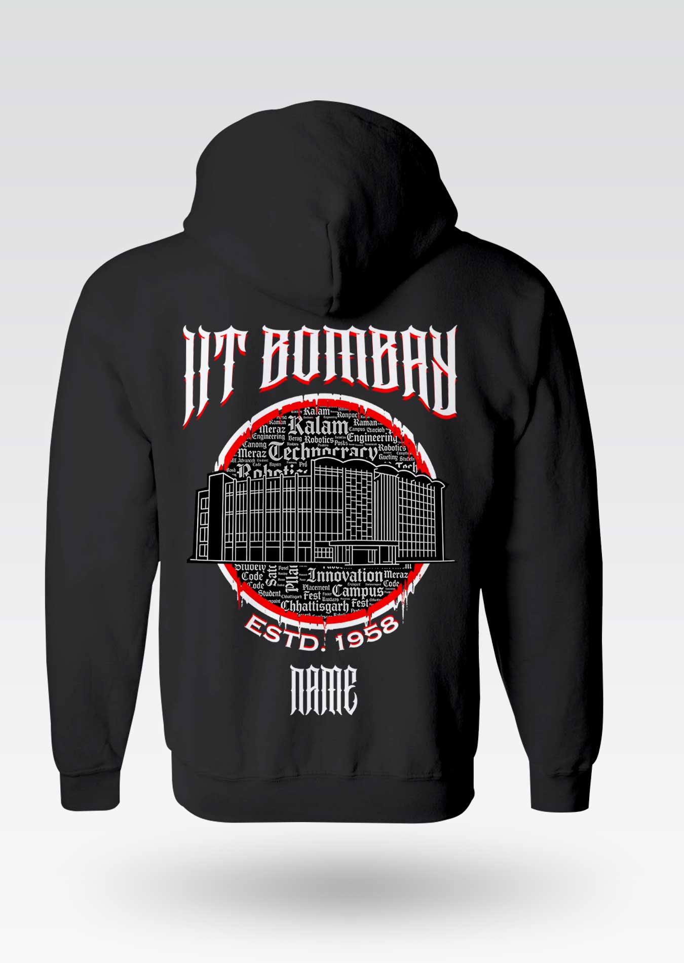 IIT Bombay Legacy Armour Zipper Jacket (Print Your Name) – 320GSM