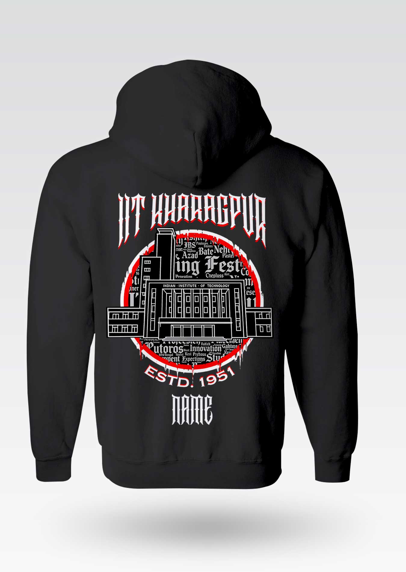 IIT Kharagpur Legacy Armour Zipper Jacket (Print Your Name) – 320GSM