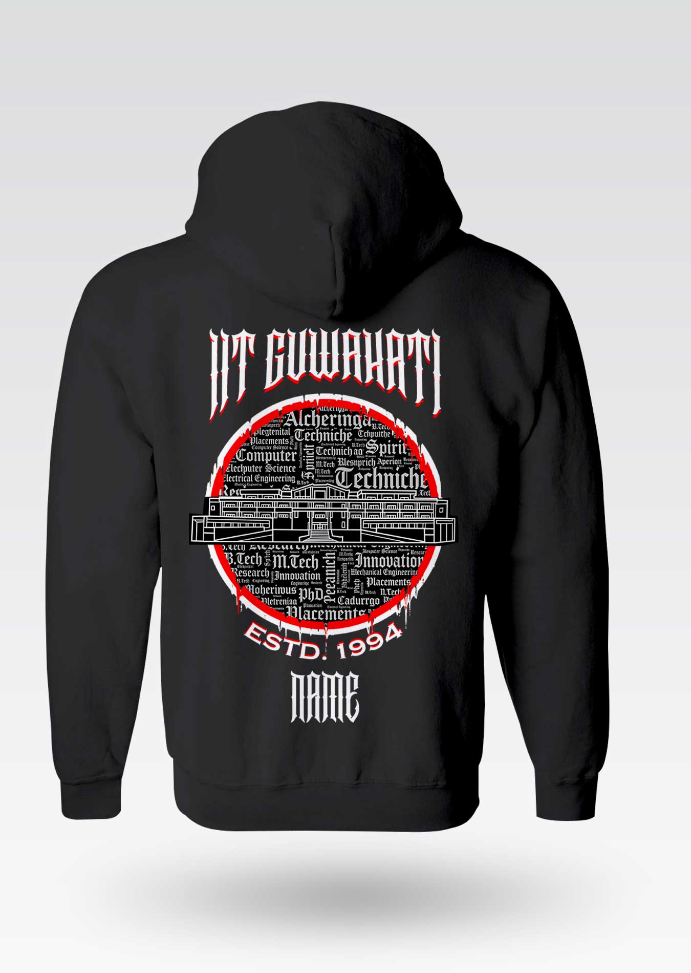 IIT Guwahati Legacy Armour Zipper Jacket (Print Your Name) – 320GSM