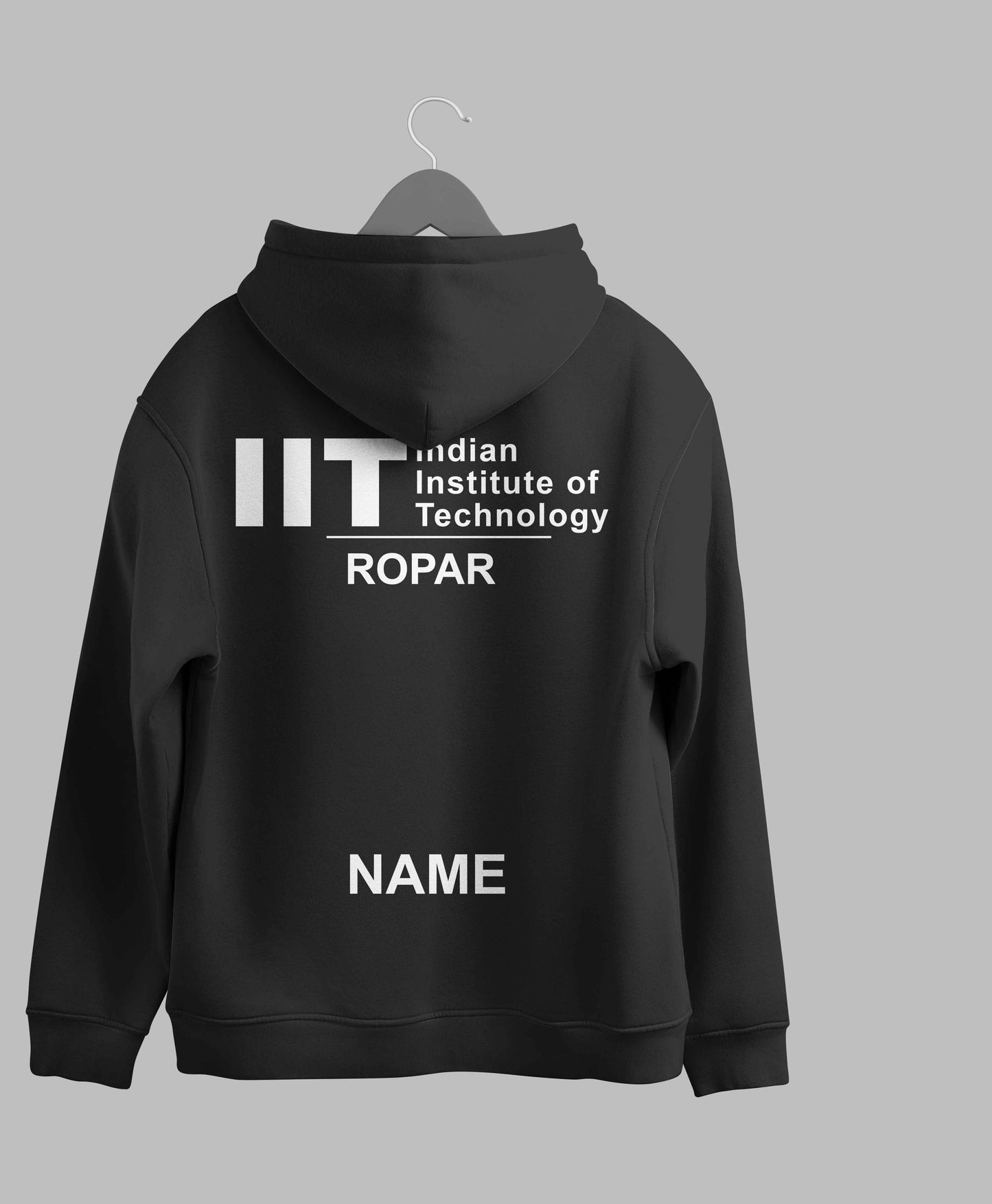 IIT Ropar Minimalist hoodie – KS Verse – detail view