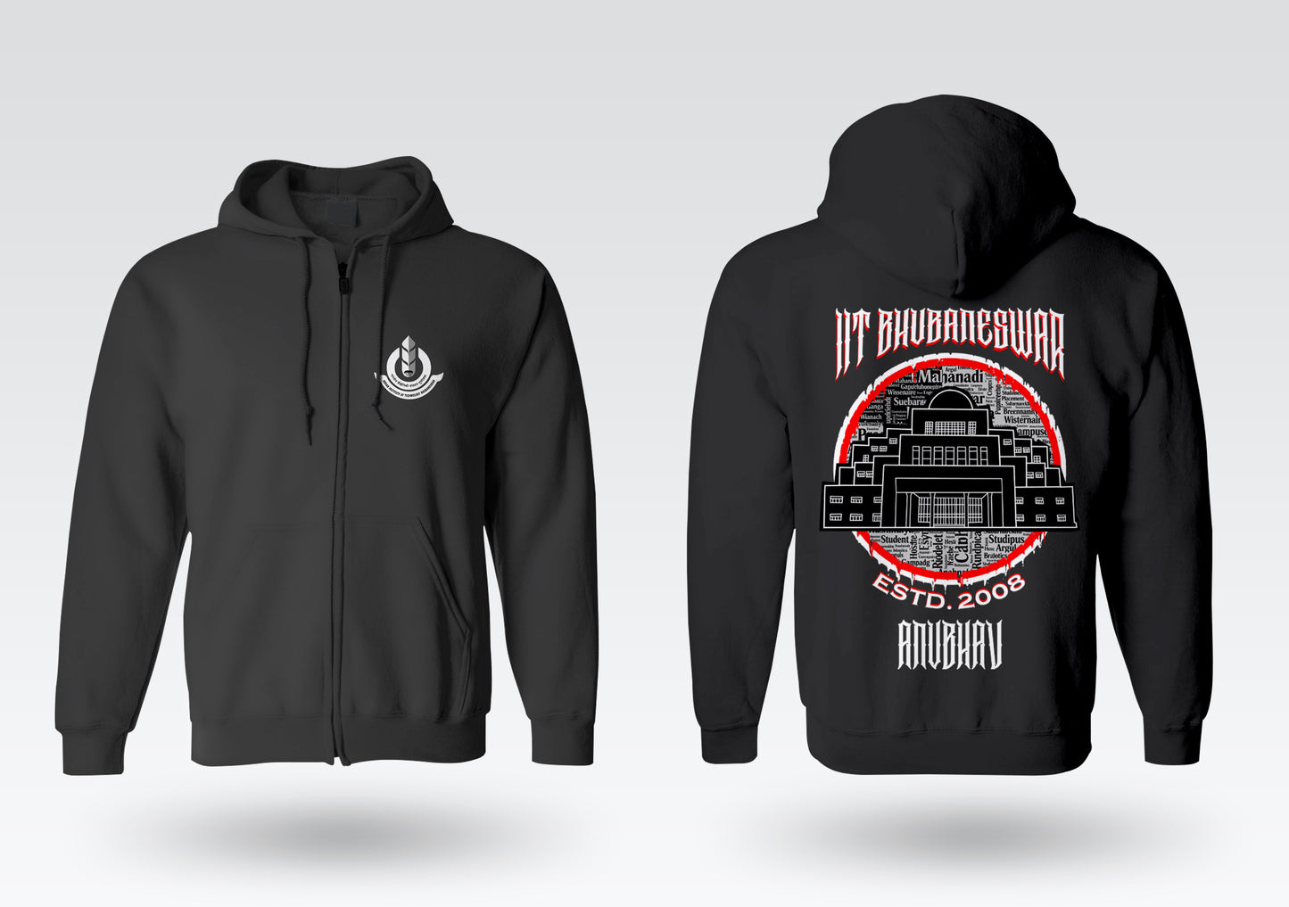 IIT Bhubaneswar Legacy Armour Zipper Jacket (Print Your Name) – 320GSM