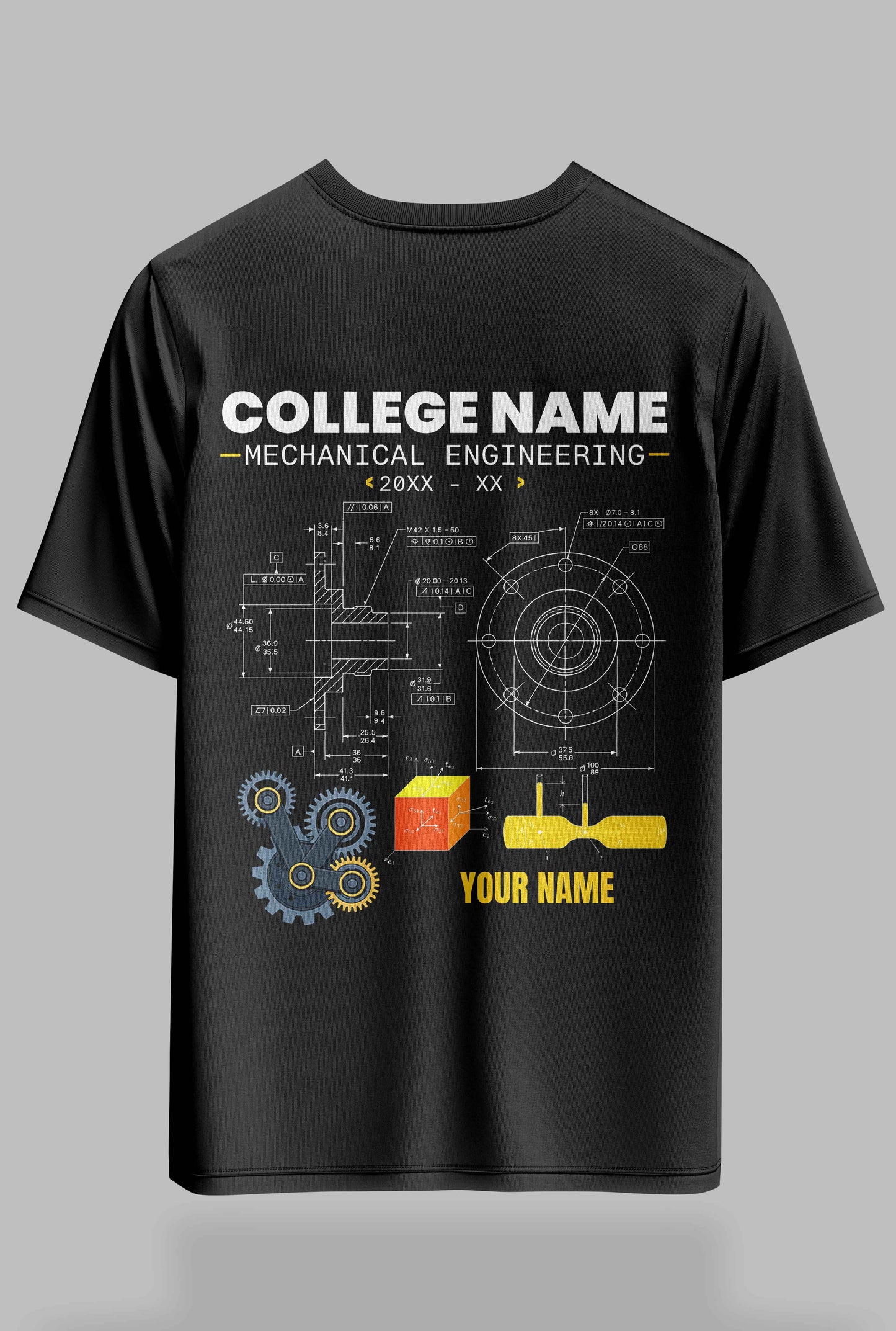 The Customisable ME Blueprint Oversized Tee – 240GSM