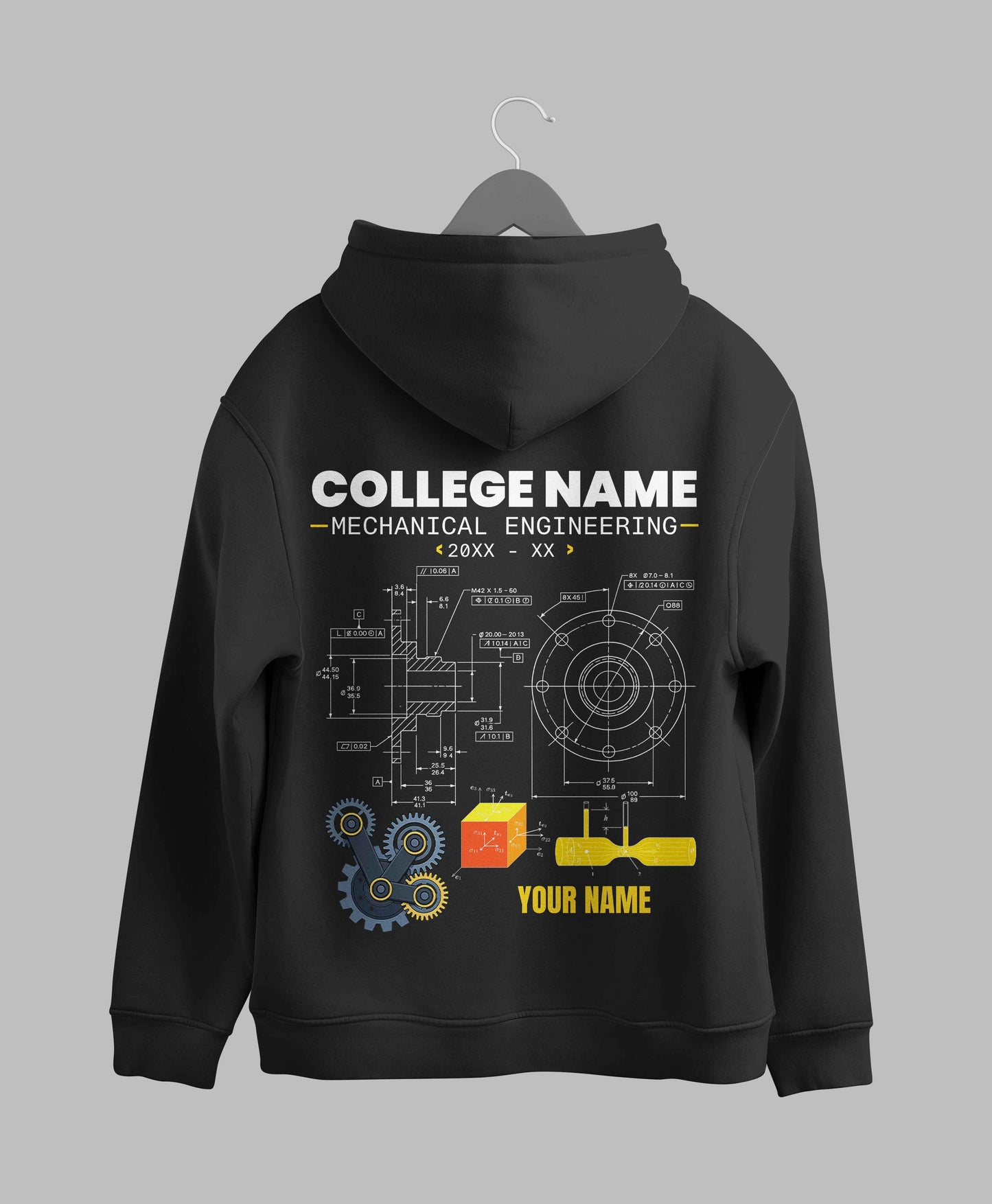 The Customisable ME Blueprint Hoodie – 320GSM