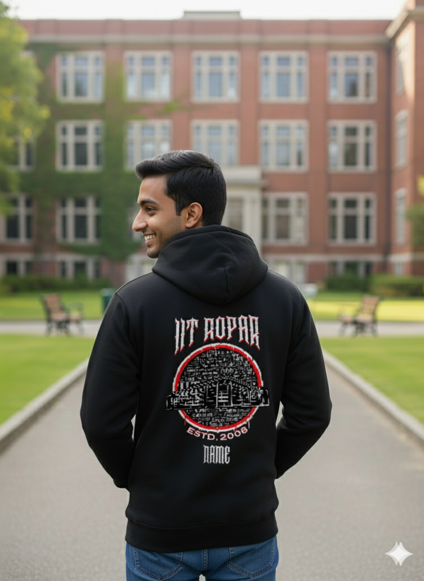 IIT Ropar Legacy Armour Zipper Jacket (Print Your Name) – 320GSM