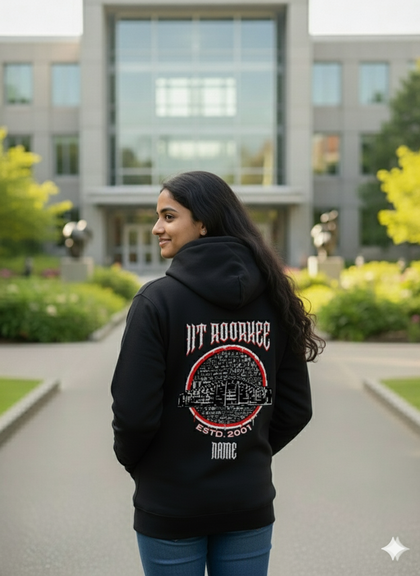 IIT Roorkee Legacy Armour Zipper Jacket (Print Your Name) – 320GSM
