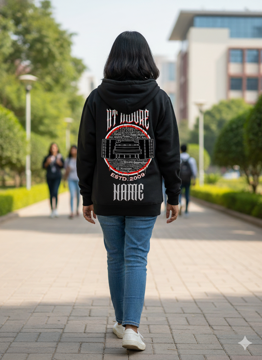 IIT Indore Legacy Armour Zipper Jacket (Print Your Name) – 320GSM