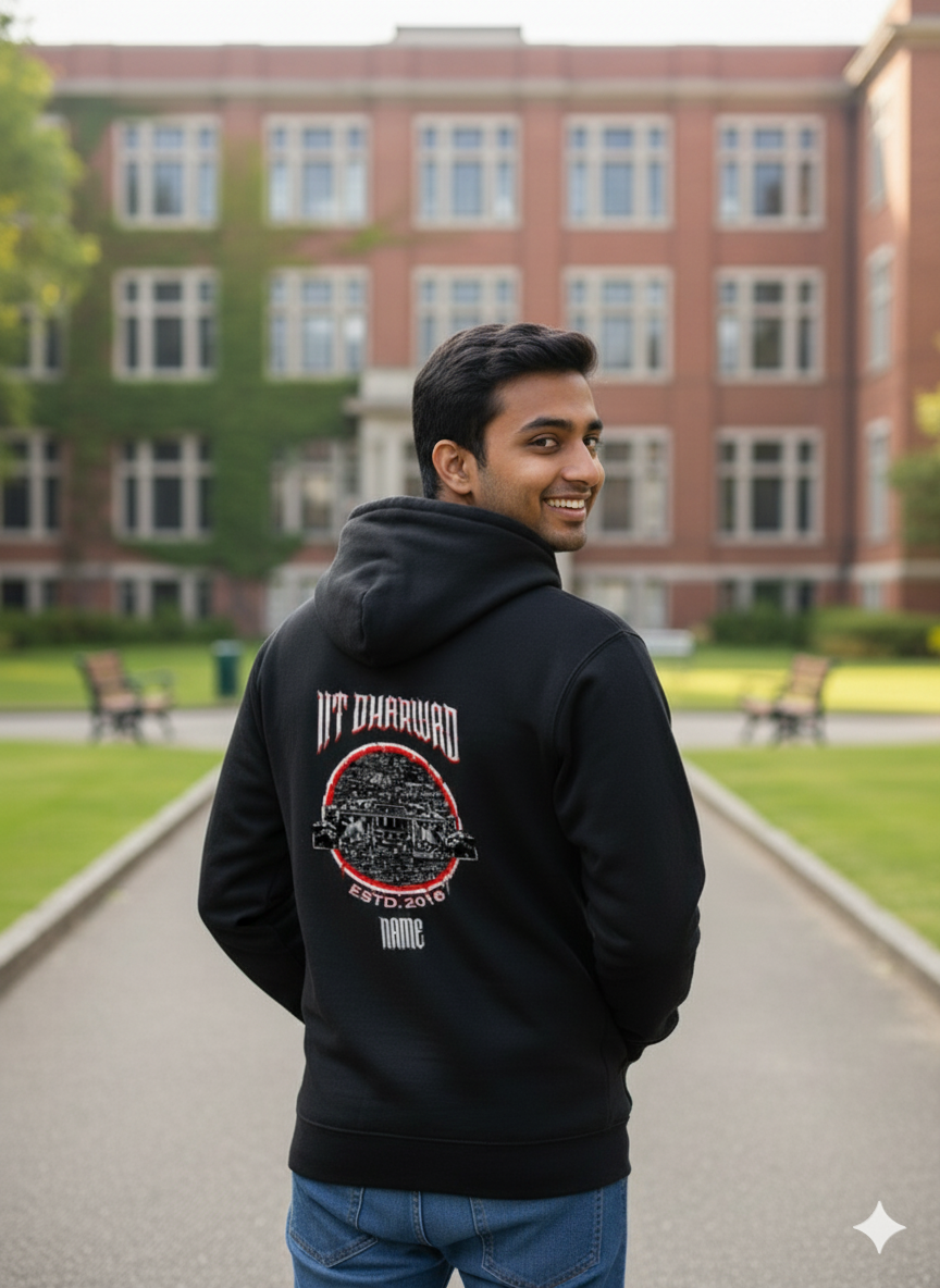 IIT Dharwad Legacy Armour Zipper Jacket (Print Your Name) – 320GSM