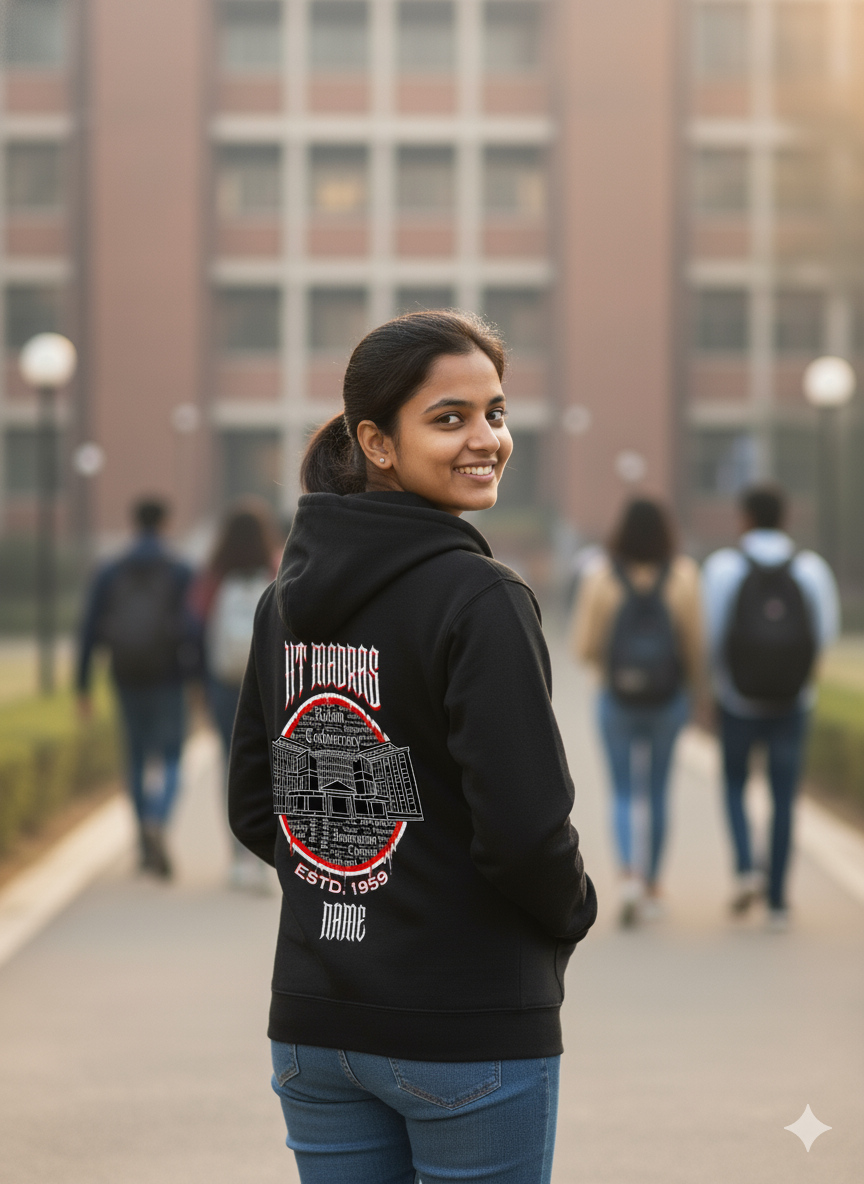 IIT Madras Legacy Armour Zipper Jacket (Print Your Name) – 320GSM