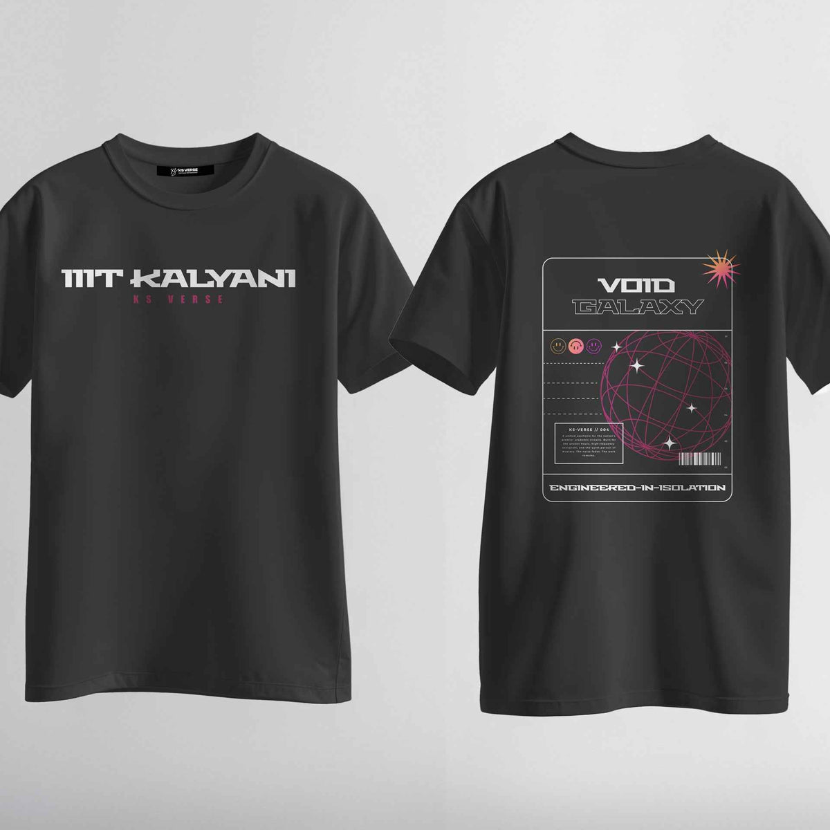 The IIIT Kalyani Void Galaxy Round Neck Tee - 210GSM