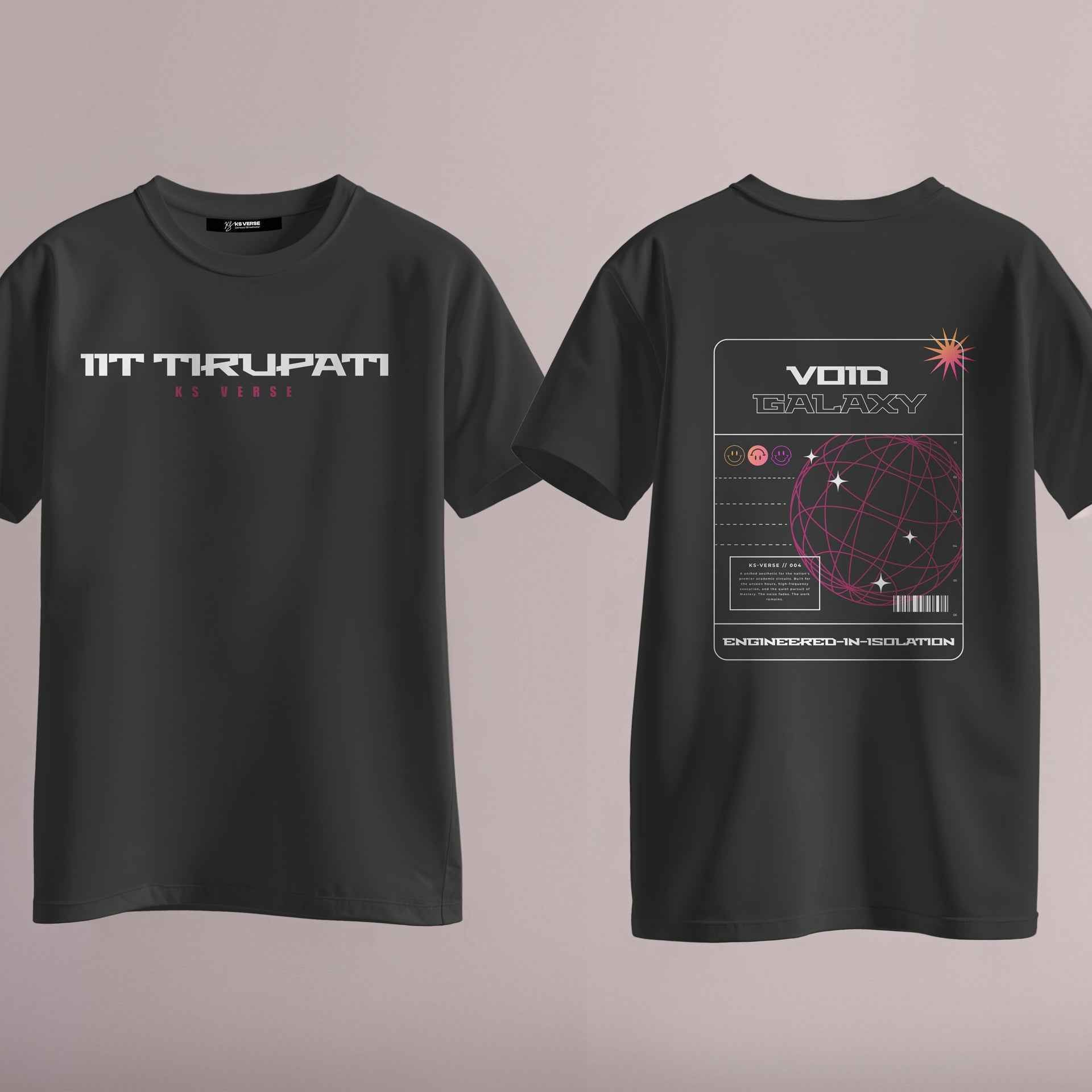 The IIT Tirupati Void Galaxy Round Neck Tee - 210GSM