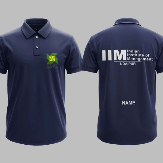 IIM Udaipur Minimalist polo tee – KS Verse – detail view