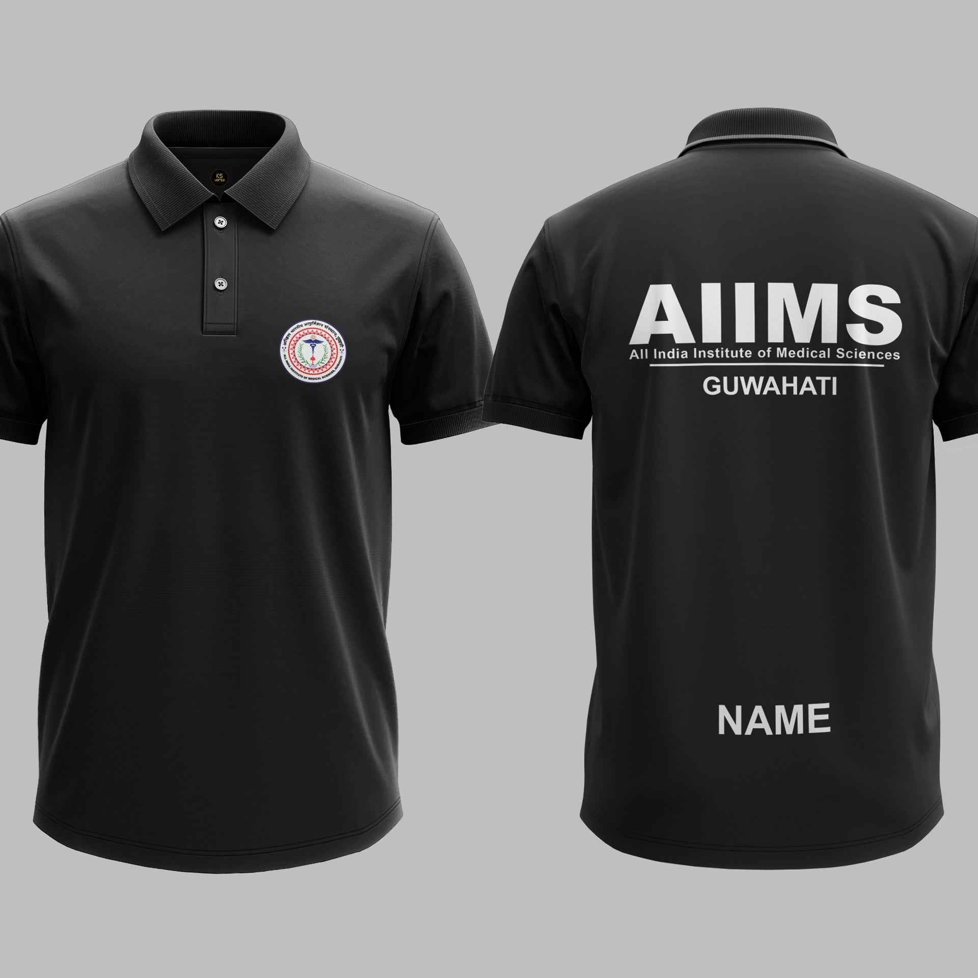 The AIIMS Guwahati Minimalist Polo Tee - 200GSM