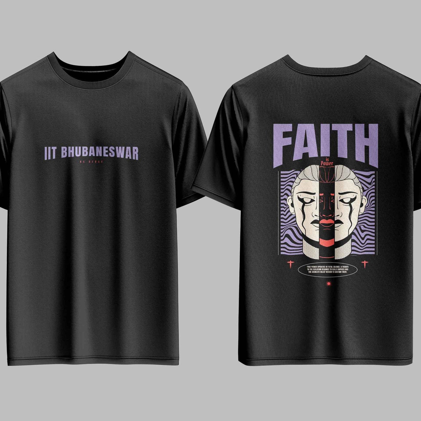 The IIT Bhubaneswar Void Duality Oversized Tee - 240GSM