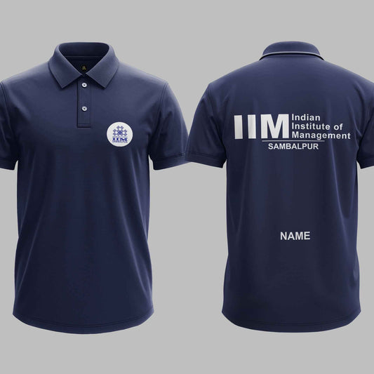 IIM Sambalpur Minimalist polo tee – KS Verse – detail view
