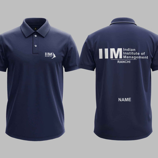 IIM Ranchi Minimalist polo tee – KS Verse – detail view