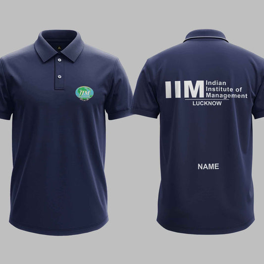 IIM Lucknow Minimalist polo tee – KS Verse – detail view