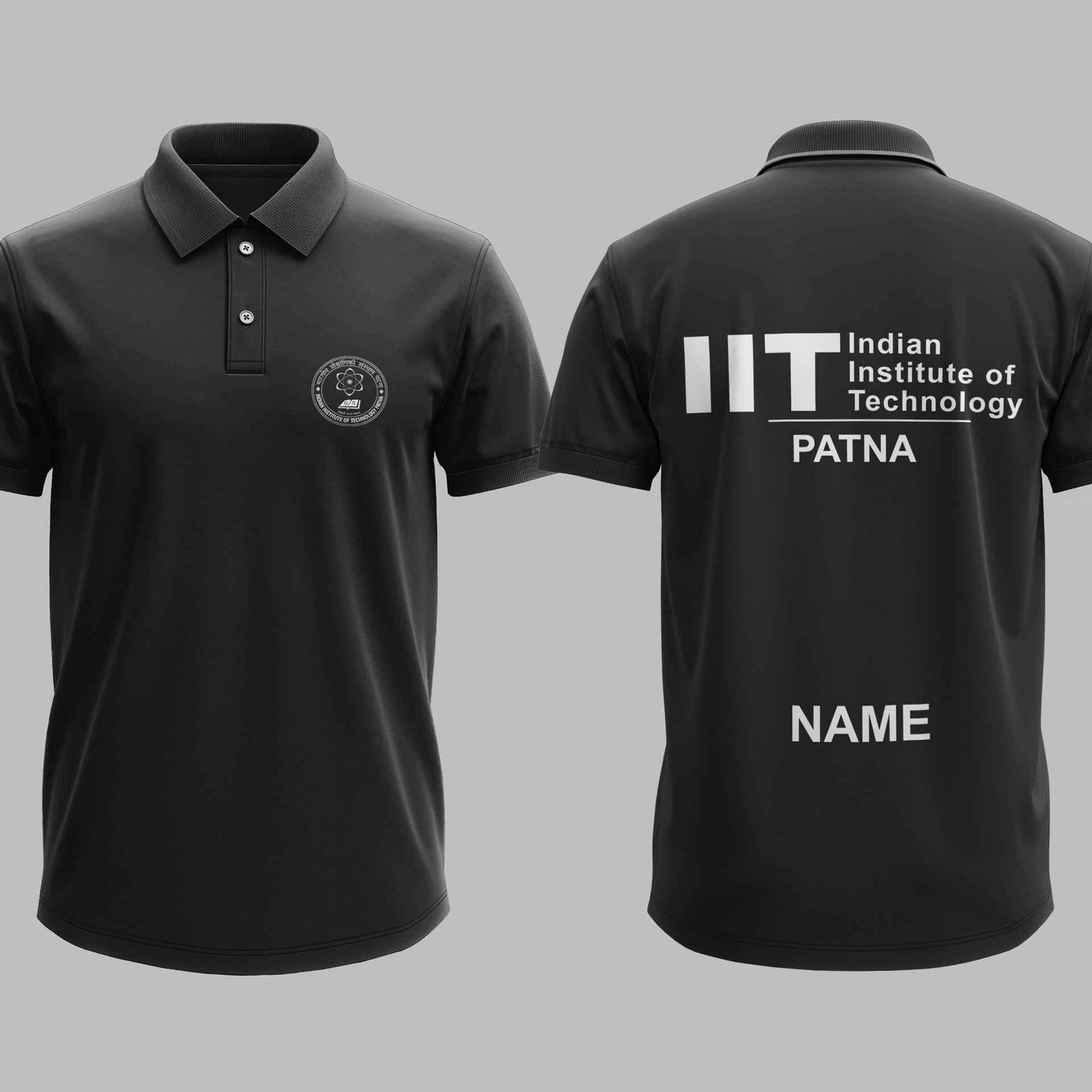 IIT Patna Minimalist polo tee – KS Verse – front view