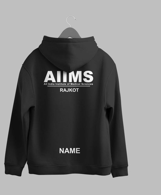 AIIMS Rajkot Minimalist hoodie – KS Verse – detail view