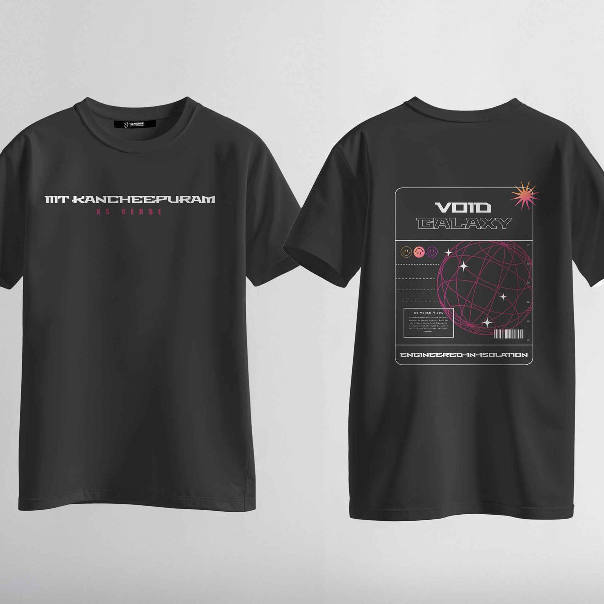 The IIIT Kancheepuram Void Galaxy Round Neck Tee - 210GSM