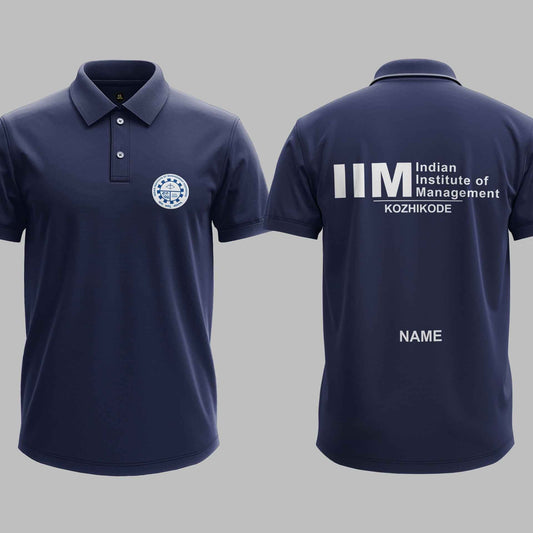 IIM Kozhikode Minimalist polo tee – KS Verse – detail view