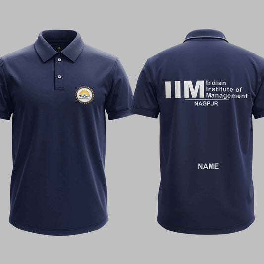 IIM Nagpur Minimalist polo tee – KS Verse – detail view