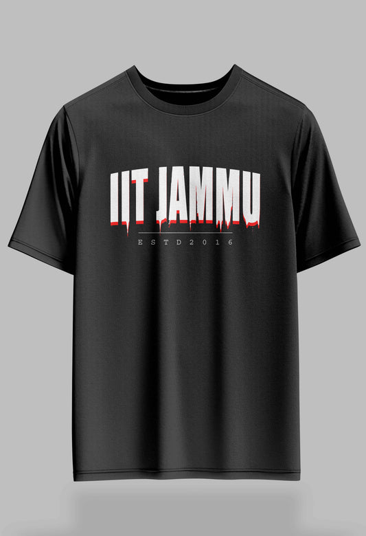 IIT Jammu AOT Bloodline Drop 240GSM oversized tee – KS Verse – detail view