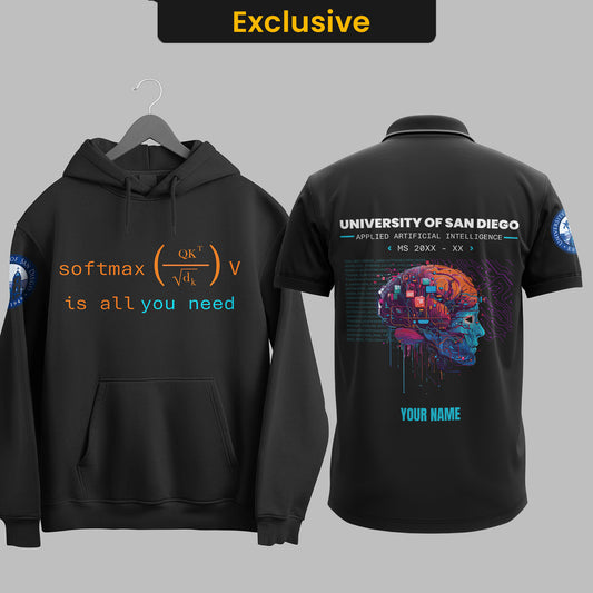 The Customisable USD Applied AI Essentials - Hoodie & Polo Tee