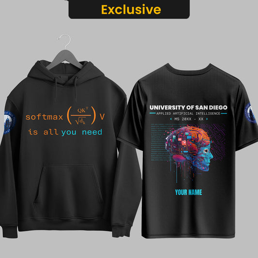 The Customisable USD Applied AI Essentials – Hoodie & Oversized Tee