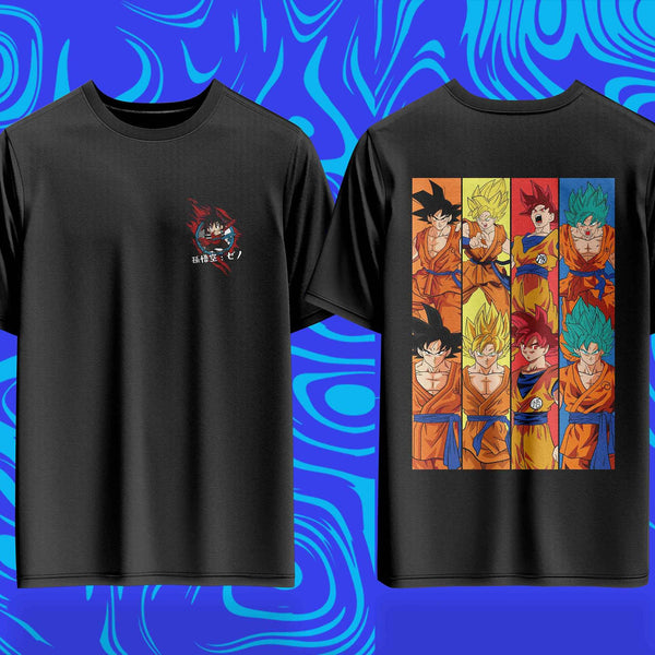 Saiyan Evolution Goku Oversized Tee – 240GSM Archive