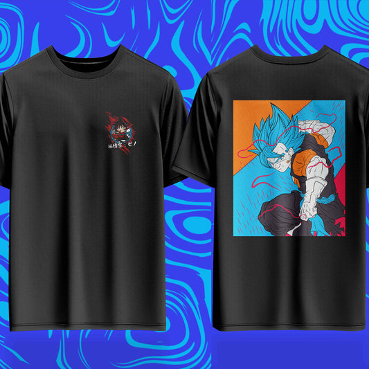 Azure Warrior Goku Oversized Tee – 240GSM Archive