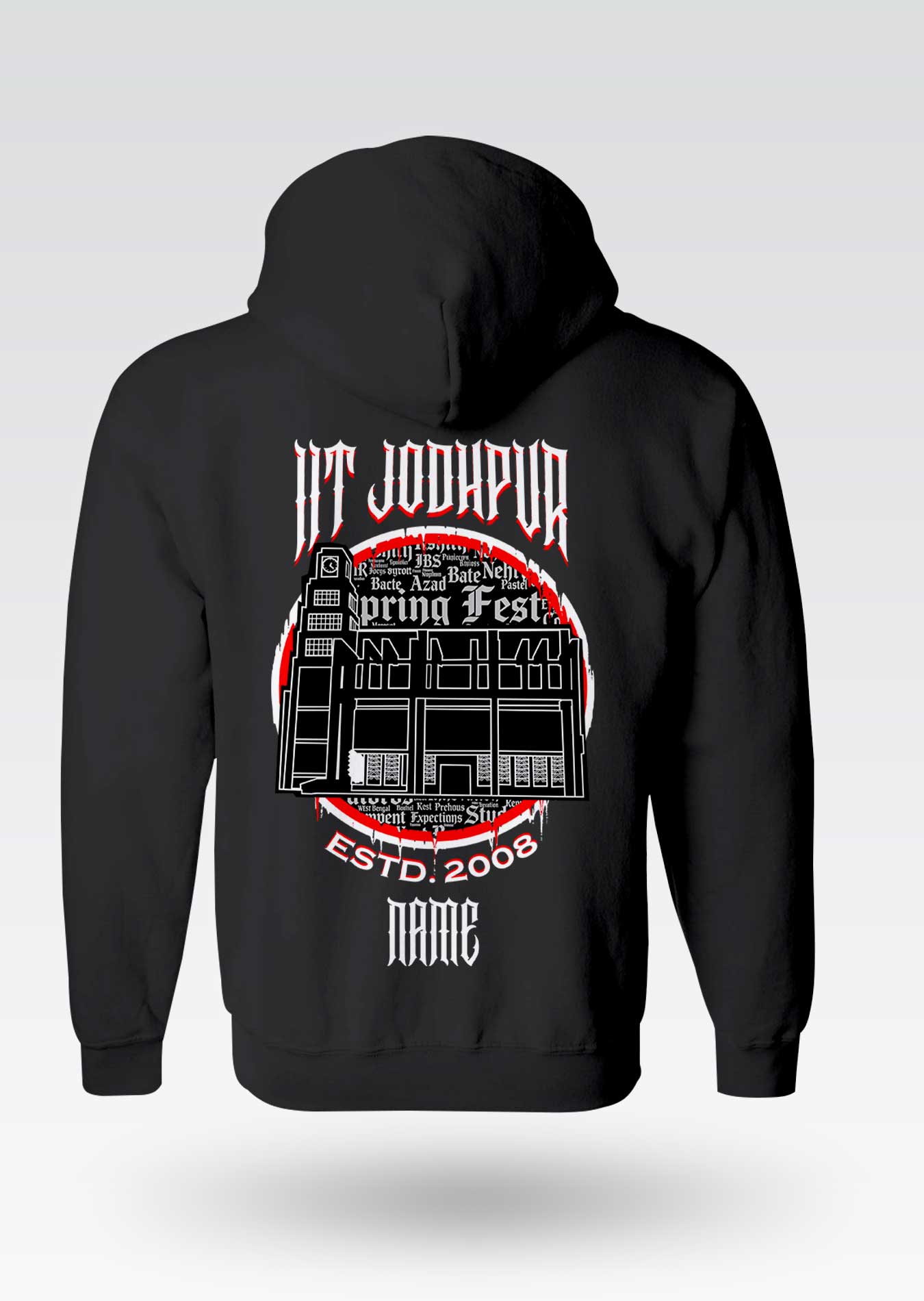 IIT Jodhpur Legacy Armour Zipper Jacket  (Print Your Name) – 320GSM