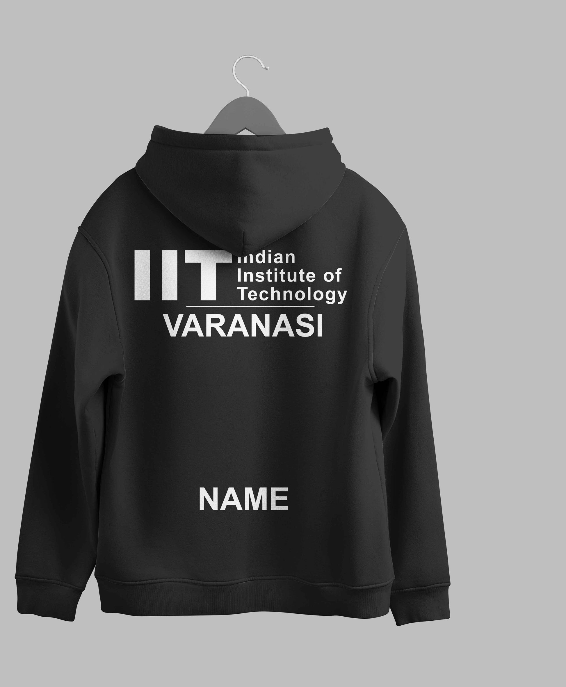 IIT Varanasi Minimalist hoodie – KS Verse – detail view