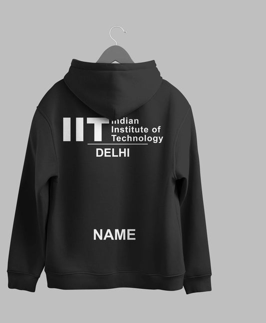IIT Delhi Minimalist hoodie – KS Verse – detail view