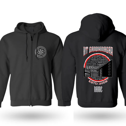 IIT Gandhinagar Legacy Armour Zipper Jacket  (Print Your Name) – 320GSM