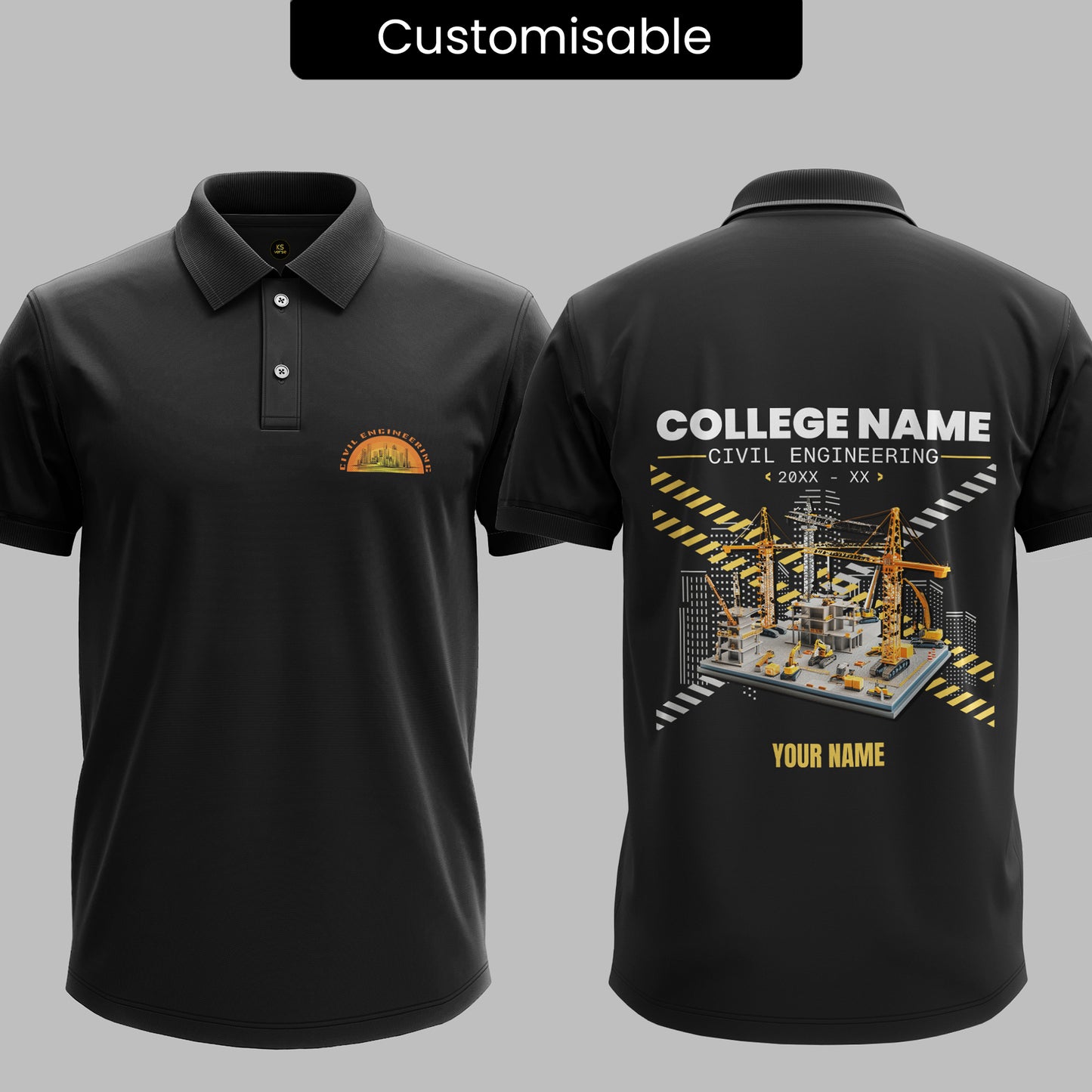 The Customisable Civil Dynamics Polo Tee – 200GSM