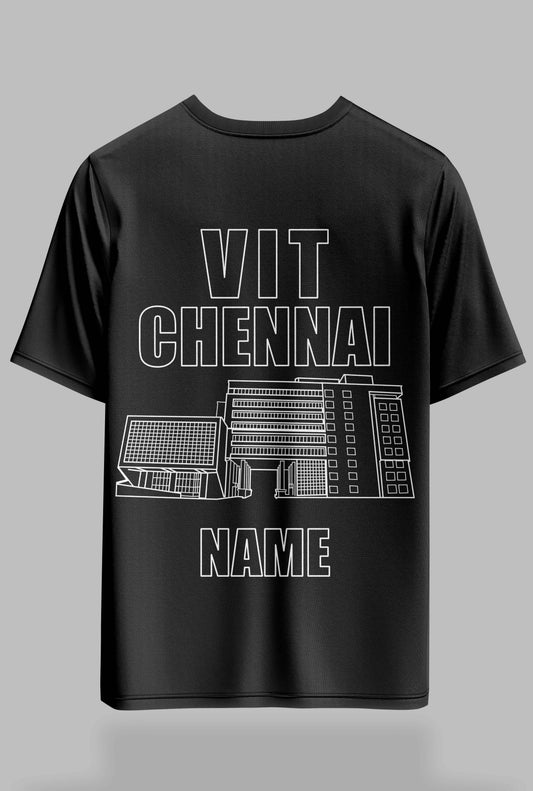 VIT Chennai oversized tee – KS Verse – detail view