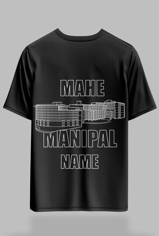 MAHE Manipal oversized tee – KS Verse – detail view