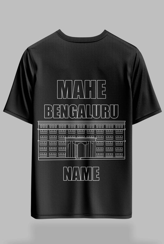 MAHE Bengaluru oversized tee – KS Verse – detail view