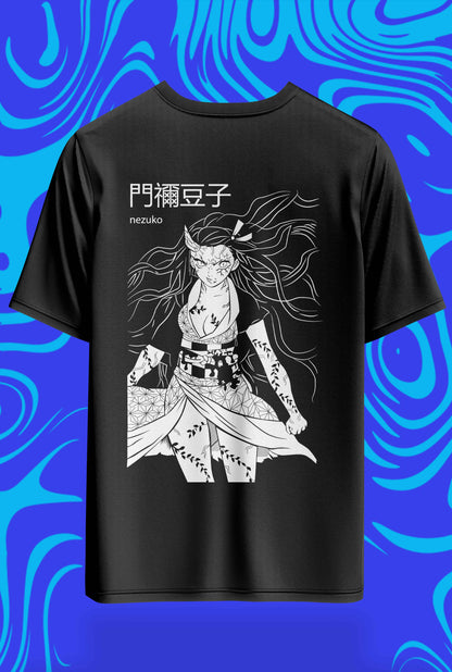 Awakened Demon Nezuko Oversized Tee - 240GSM Archive