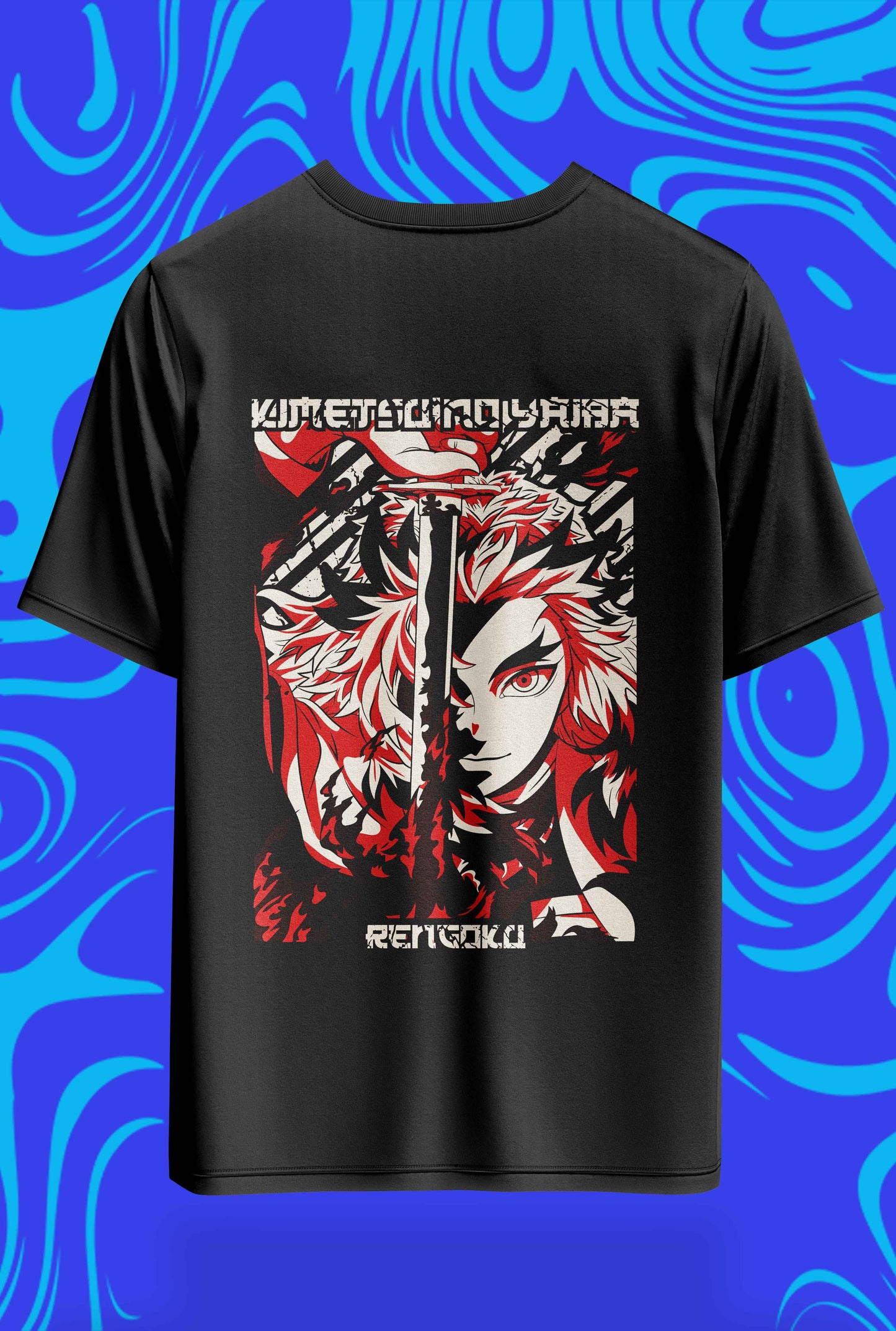 Flame Hashira Rengoku Oversized Tee - 240GSM Archive