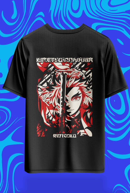 Flame Hashira Rengoku Oversized Tee - 240GSM Archive