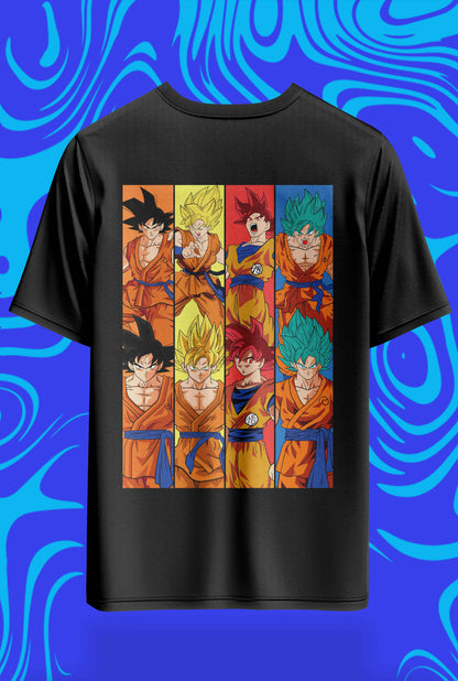 Saiyan Evolution Goku Oversized Tee – 240GSM Archive
