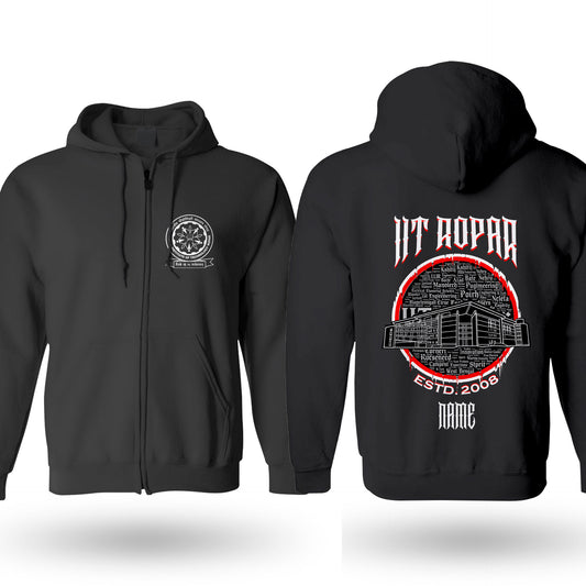 IIT Ropar Legacy Armour Zipper Jacket  (Print Your Name) – 320GSM