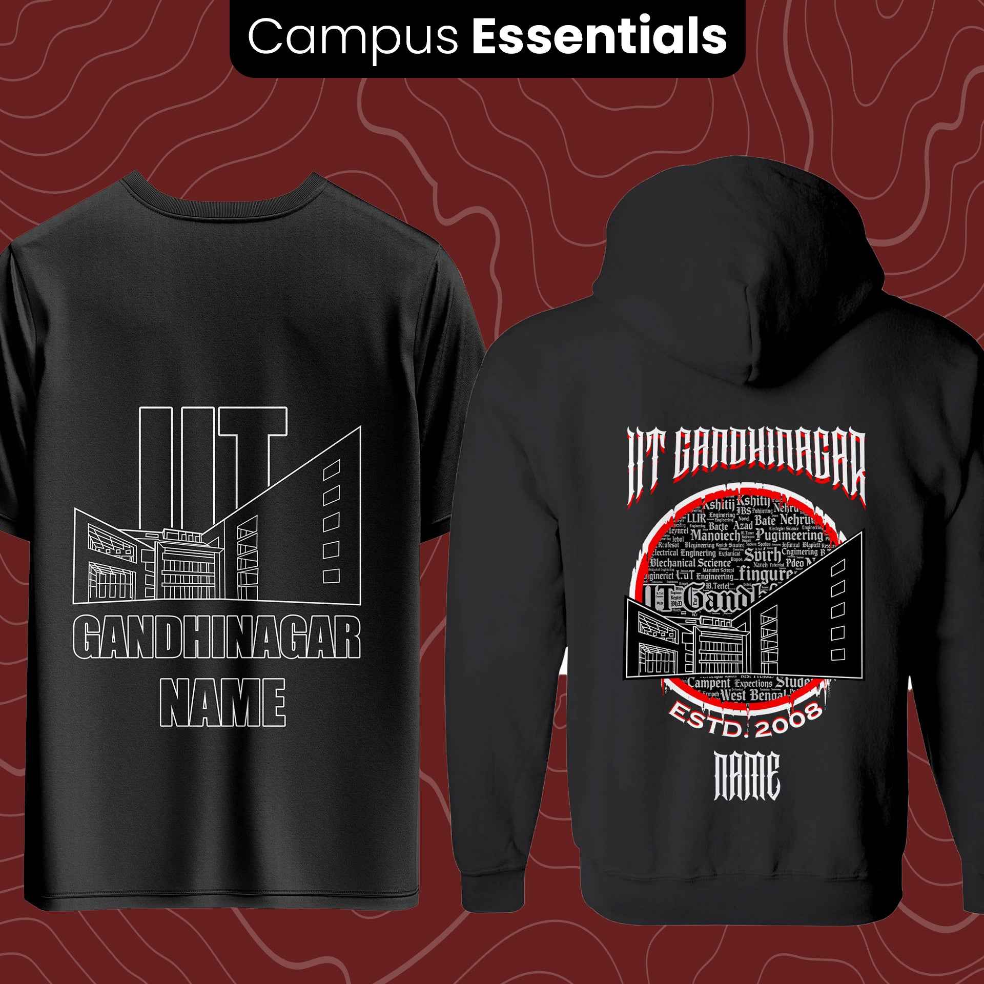 IIT Gandhinagar Essentials : Oversize Tee and Jacket