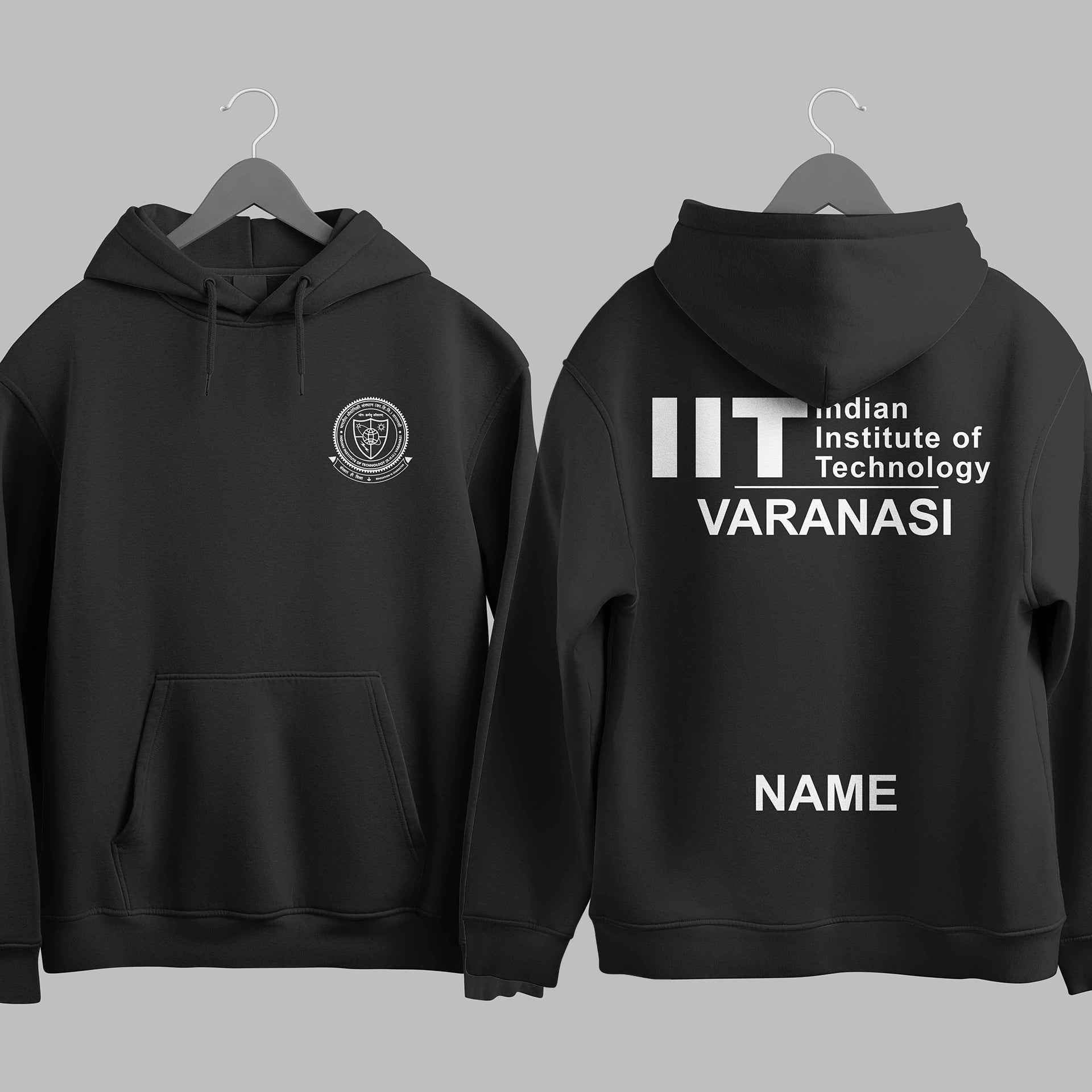 IIT Varanasi Minimalist hoodie – KS Verse – front view