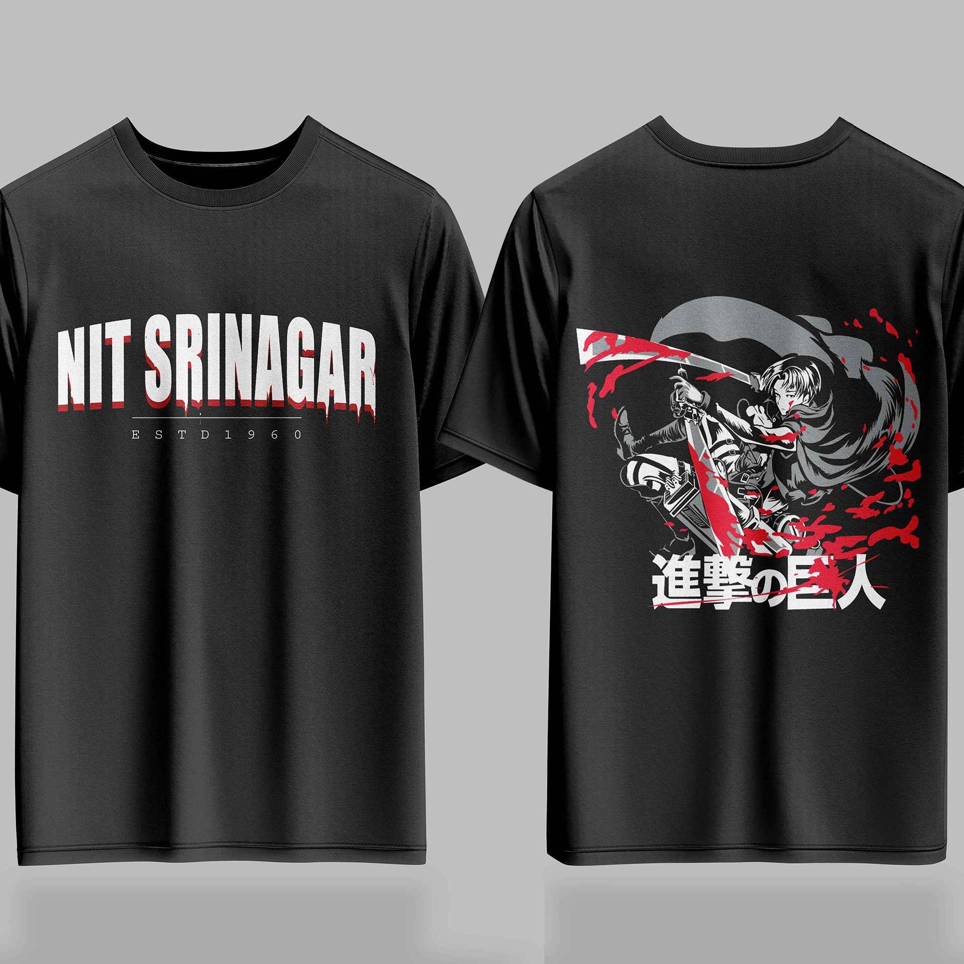 NIT Srinagar AOT Bloodline Drop – 240GSM  Oversized Tee