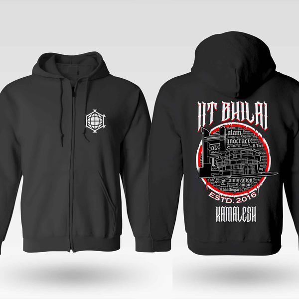 IIT Bhilai Legacy Armour Zipper Jacket  (Print Your Name) – 320GSM